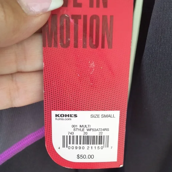 Fila Black and Pink Chevron Performance Jacket - Picture 4 of 8